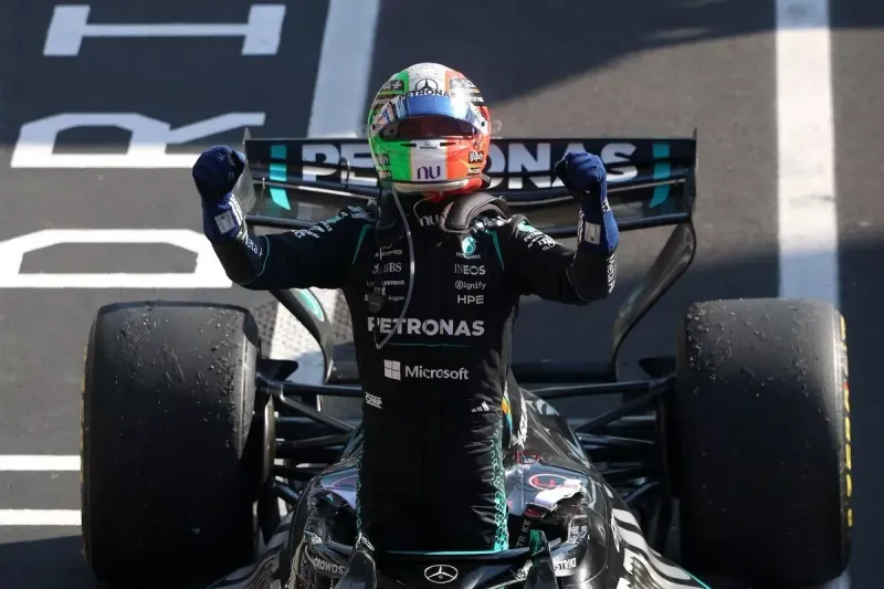 Antonelli avanza desde el 19º lugar para ganar en Italia; Colapinto en los puntos y Checo Pérez es penúltimo