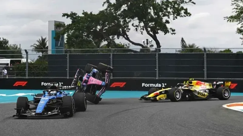 Susto en el GP de Miami: Pierre Gasly sale ileso tras un impactante vuelco