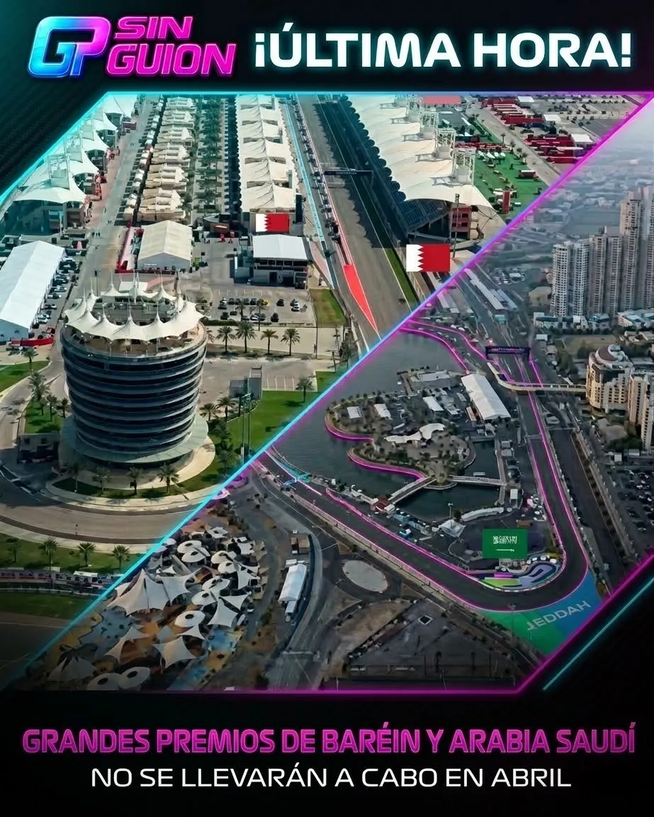 La Fórmula 1 posterga Medio Oeriente: Bahrein y Arabia Saudí suspendidos